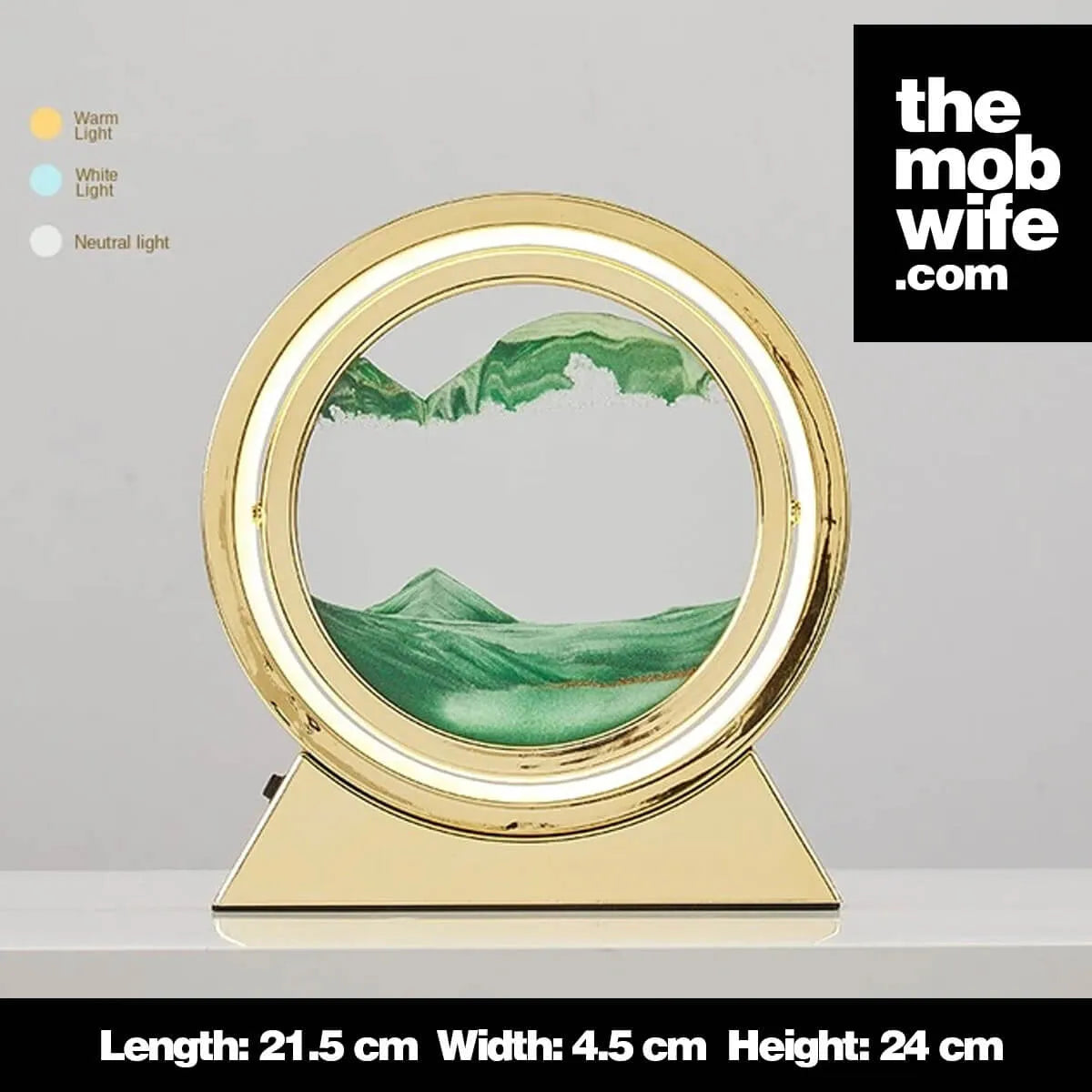 3D Hourglass Lamp - Rotating Sand Sculpture for Home Decor
