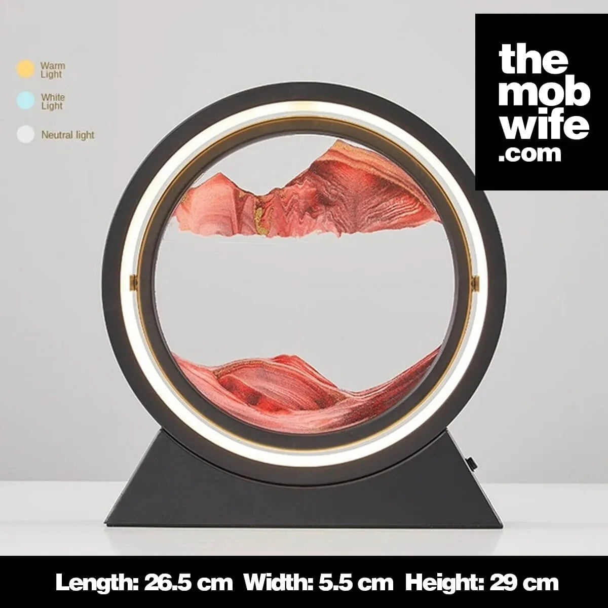 3D Hourglass Lamp - Rotating Sand Sculpture for Home Decor