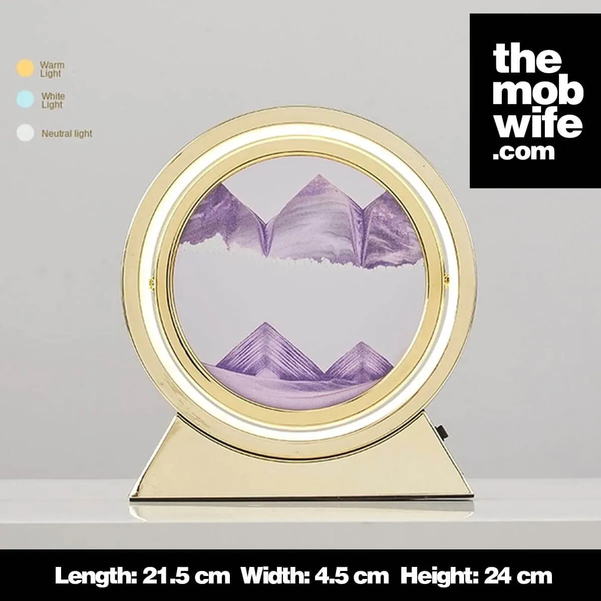 3D Hourglass Lamp - Rotating Sand Sculpture for Home Decor