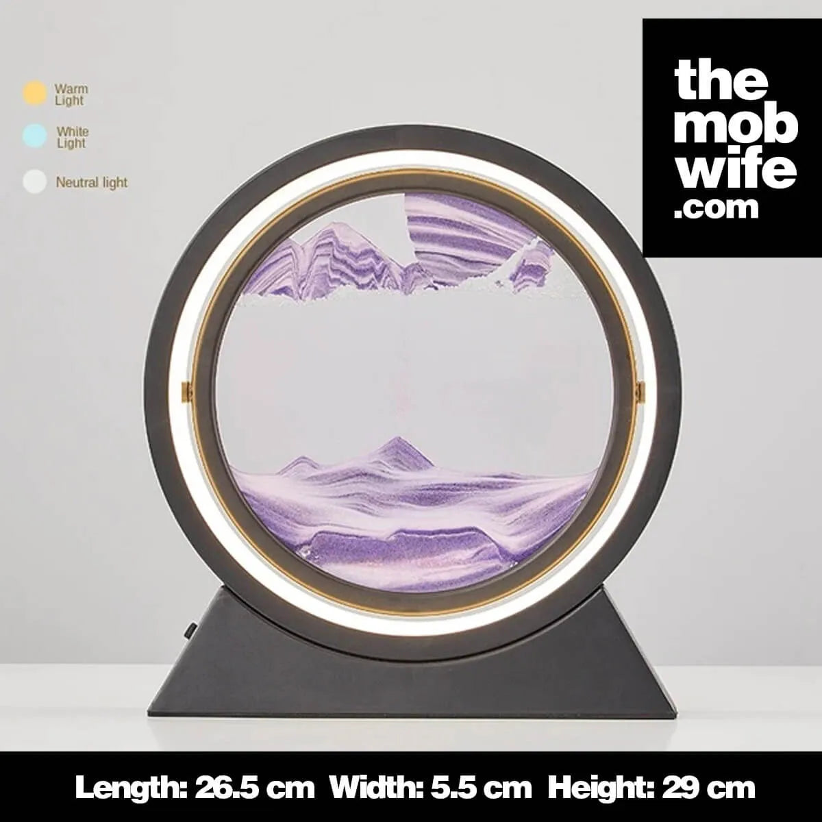 3D Hourglass Lamp - Rotating Sand Sculpture for Home Decor