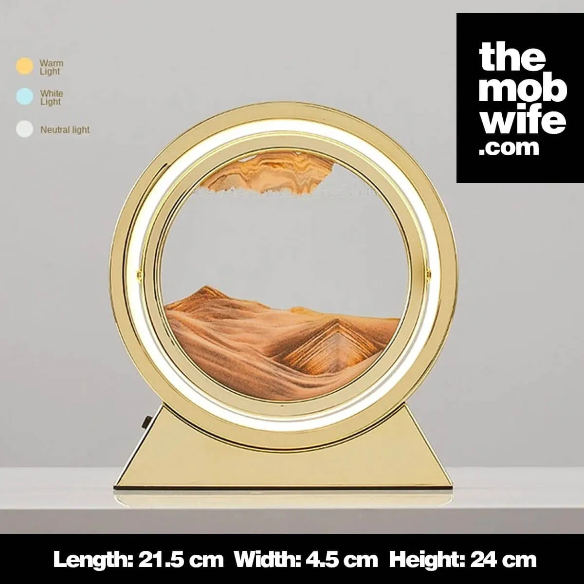 3D Hourglass Lamp - Rotating Sand Sculpture for Home Decor