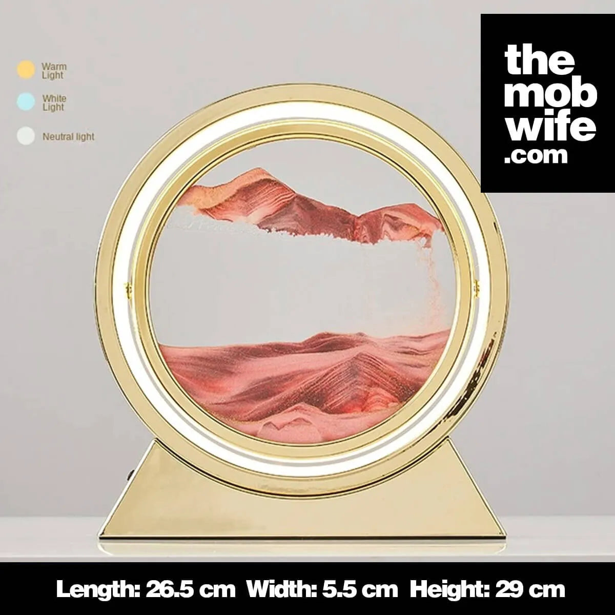 3D Hourglass Lamp - Rotating Sand Sculpture for Home Decor