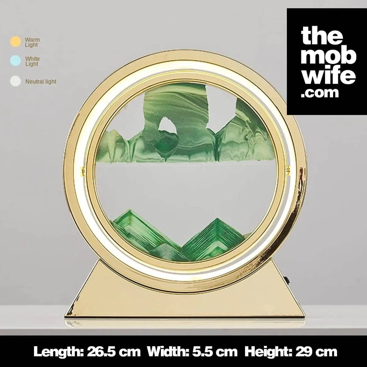 3D Hourglass Lamp - Rotating Sand Sculpture for Home Decor