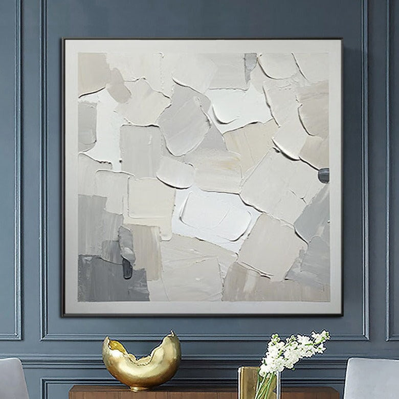 Gray/White Abstract Wall Art
