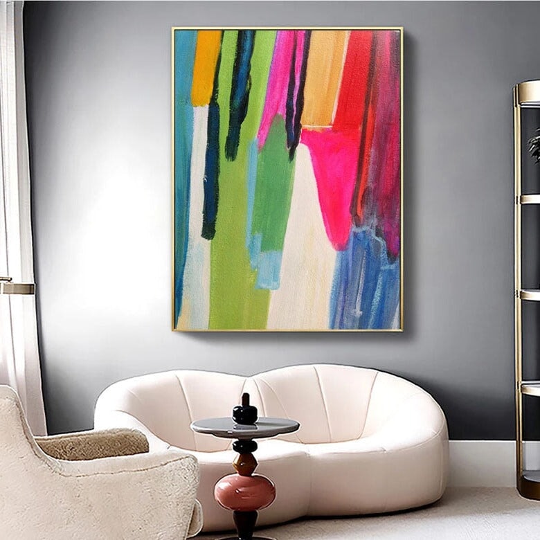 Colorful Stripes Abstract Wall Art
