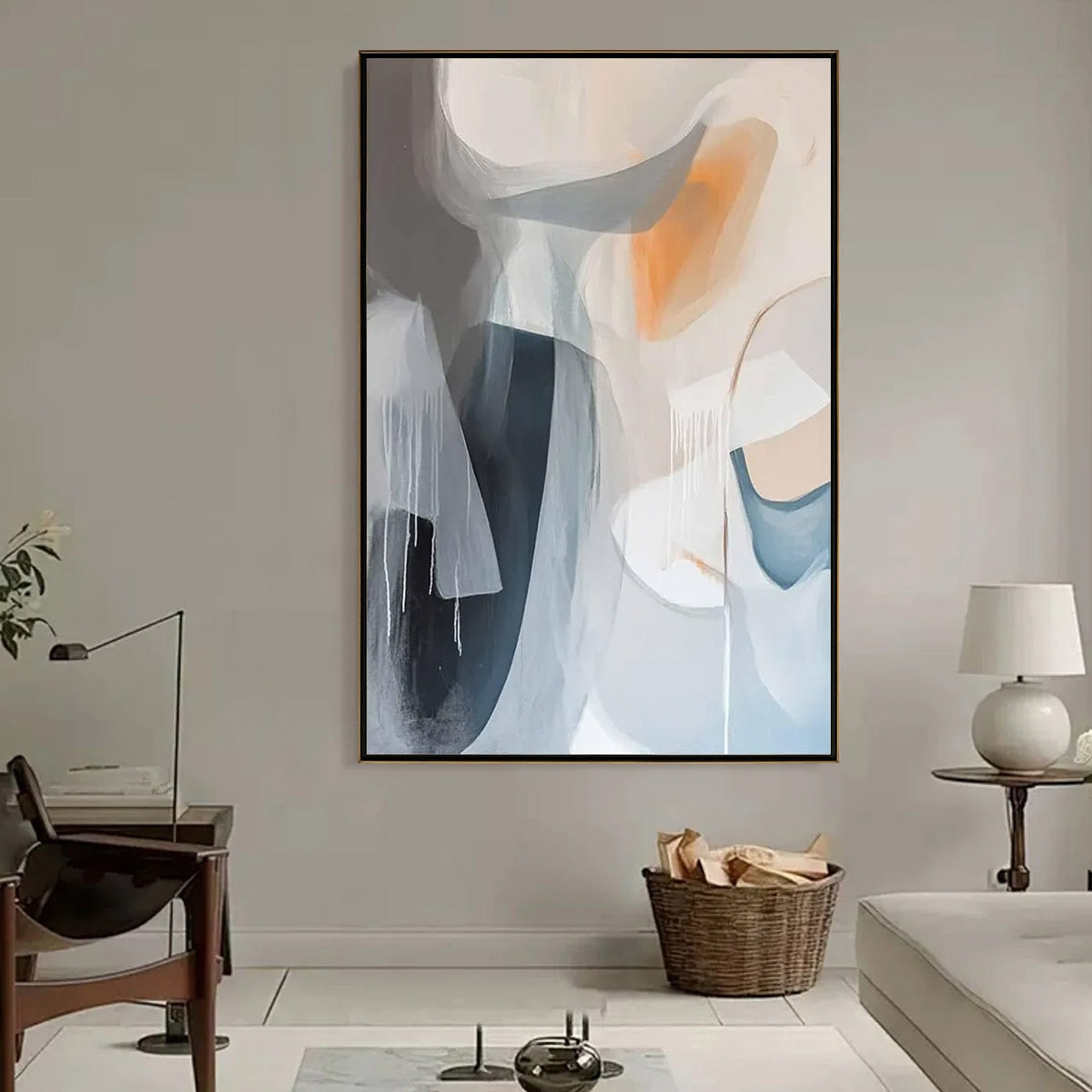 ABSTRACT FLOW: Modern Minimalist Abstract Oil Painting