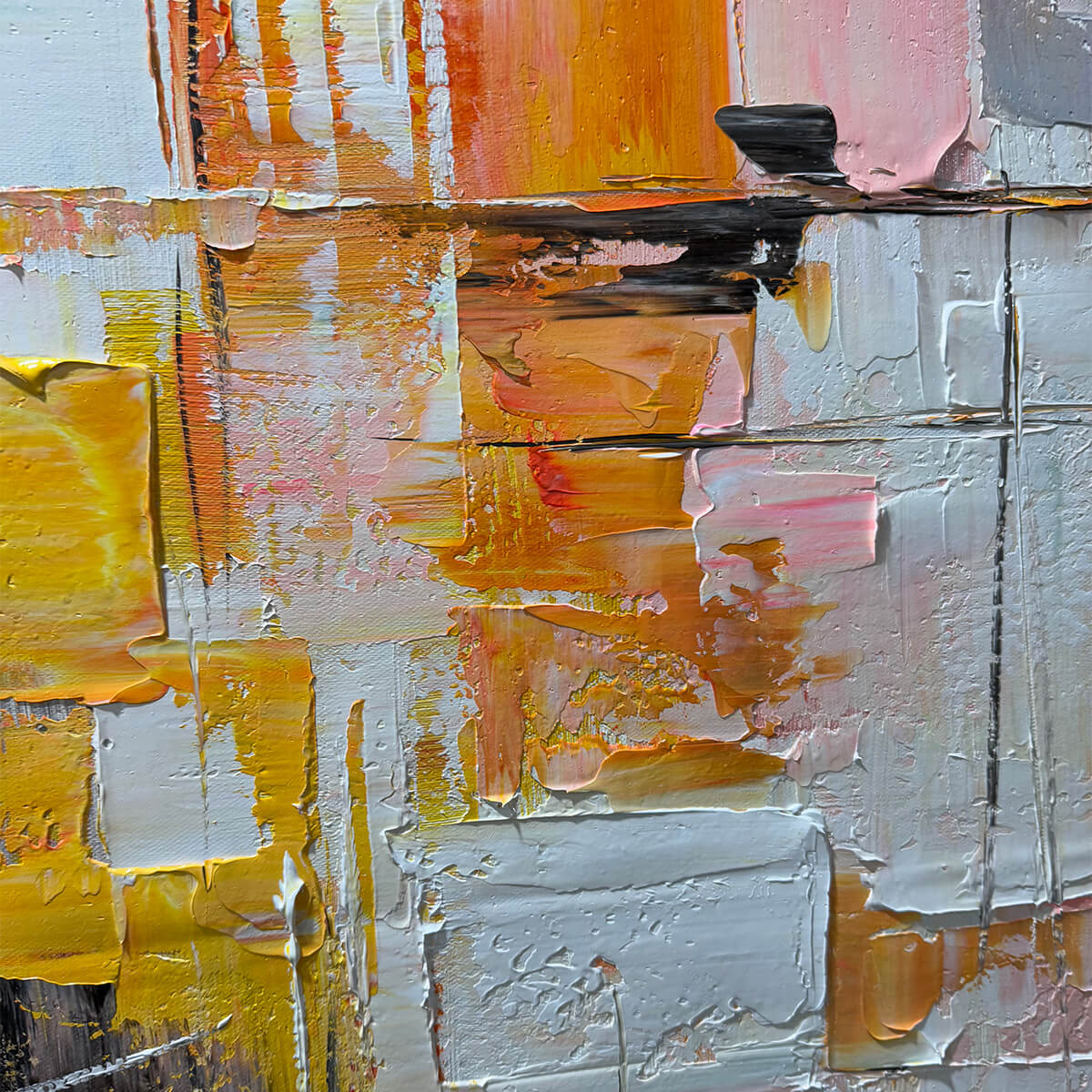 ABSTRACT SYMPHONY II: Colorful Abstract Painting, Textured Wall Art, Vertical Canvas, Modern Art