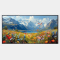 ALPINE MEADOW: Colorful Mountain Landscape Wildflower Painting