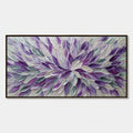 AMETHYST BLOOM: Textured Impasto Floral Oil Painting