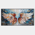 ANGEL WINGS: Textured Impasto Angel Wings Painting in Colorful Hues