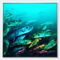 AQUATIC DREAM: Textured Abstract Teal and Green Oil Painting