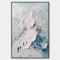 ASCENT: Textured Impasto Mountain Landscape Painting with Skiers
