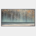 AURORA DUST: Textured Abstract Ocean Painting with Gold Accents