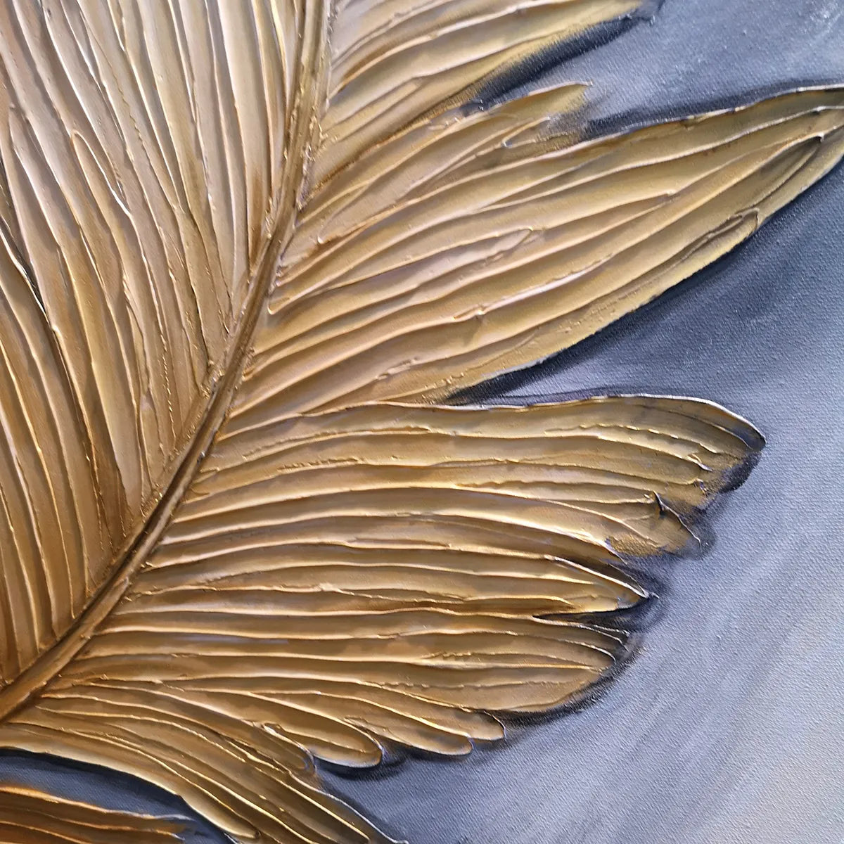 BLEMISHED SKY: Abstract Feather Oil Painting