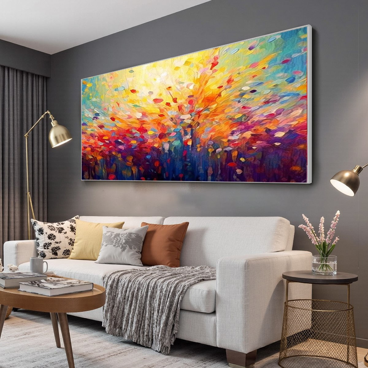 RADIANT DAWN: Abstract Oil Painting
