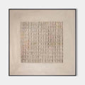 BEIGE GRID: Minimalist Textured Painting in Beige