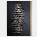 BLACK AND GOLD TEXTURE: Textured Abstract Painting
