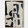 BLACK AND WHITE ABSTRACT: Minimalist Abstract Painting