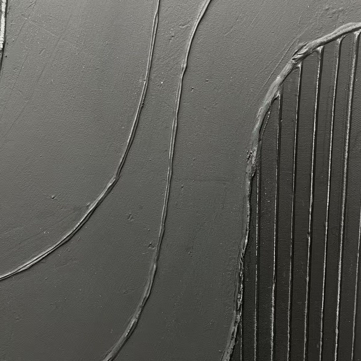 BLACK TEXTURED WAVES DIPTYCH: Textured Abstract Painting Set of 2, Vertical Wall Art
