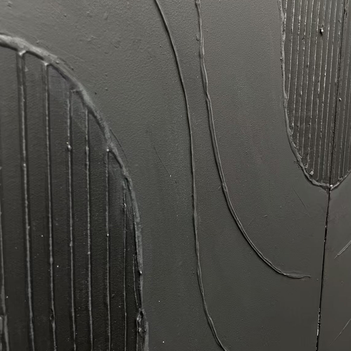 BLACK TEXTURED WAVES DIPTYCH: Textured Abstract Painting Set of 2, Vertical Wall Art