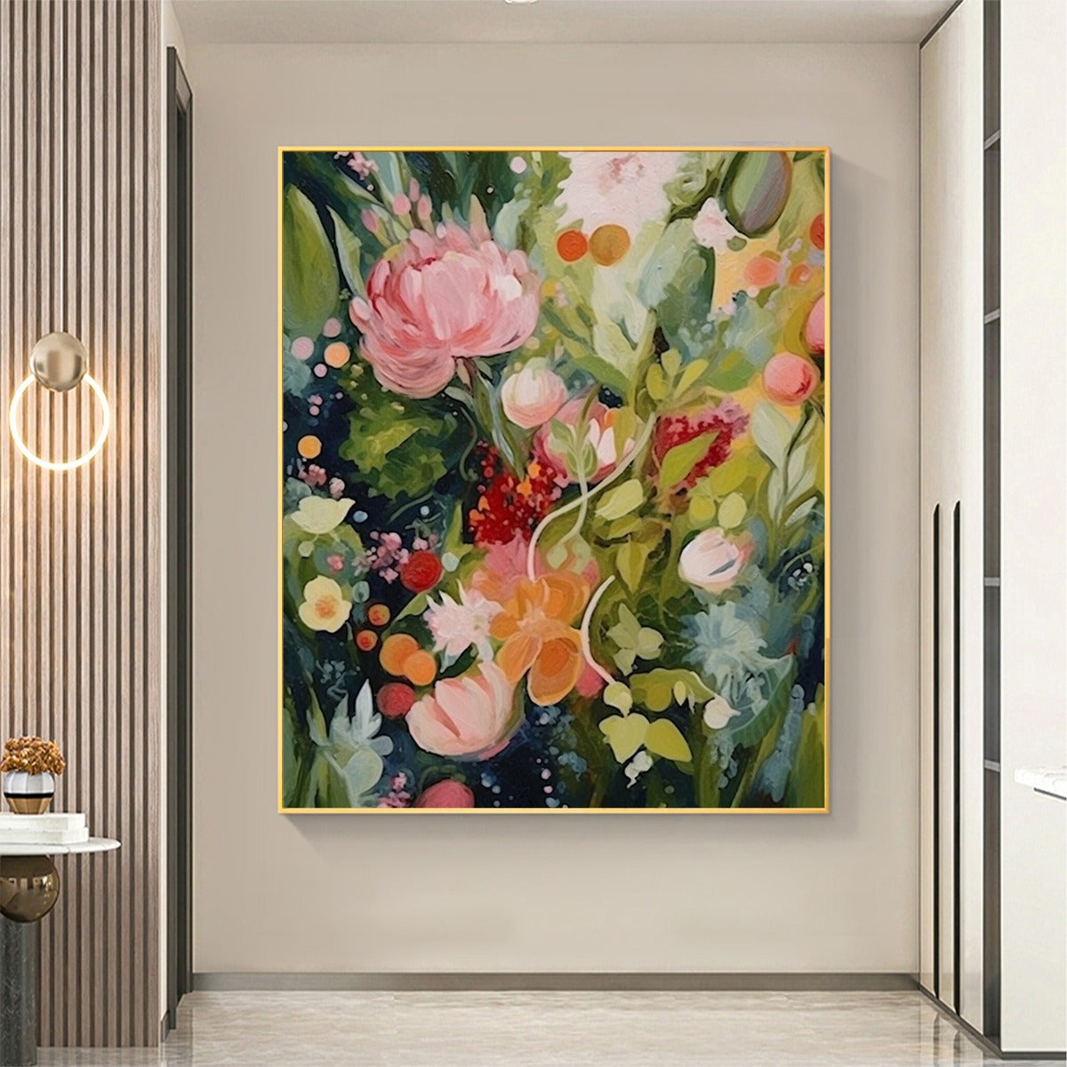 BLOOMING RHAPSODY: Textured Floral Oil Painting