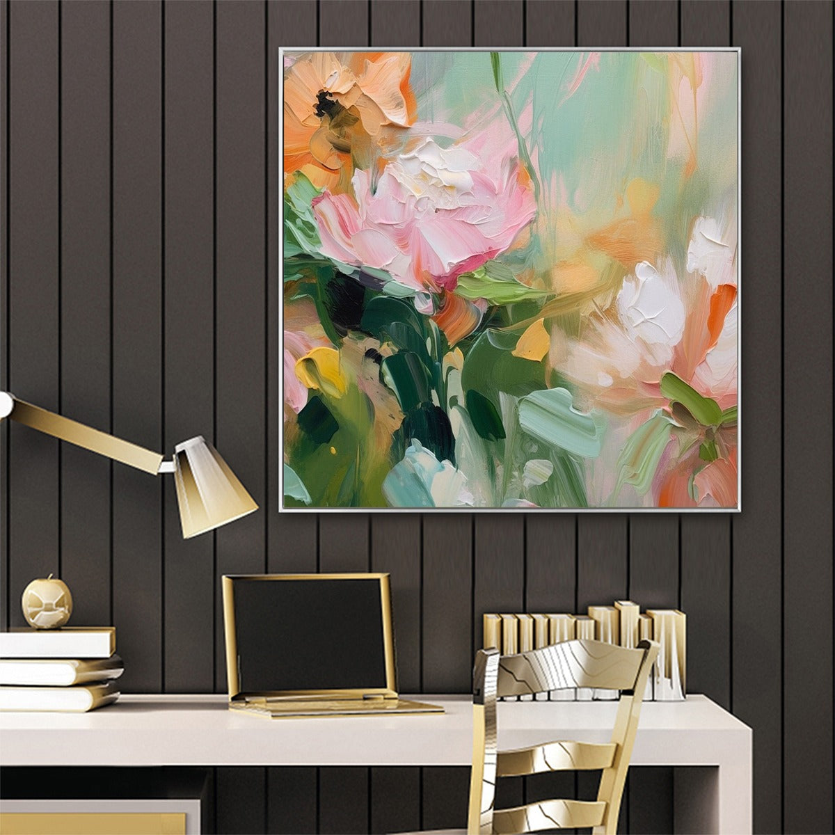 BLOOMING ROMANCE: Impressionistic Floral Oil Painting
