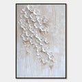BLOSSOM CASCADE: Textured Wabi Sabi 3D Flower Painting