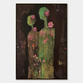 BLOSSOM SHADOWS: Figurative Floral Portrait Painting
