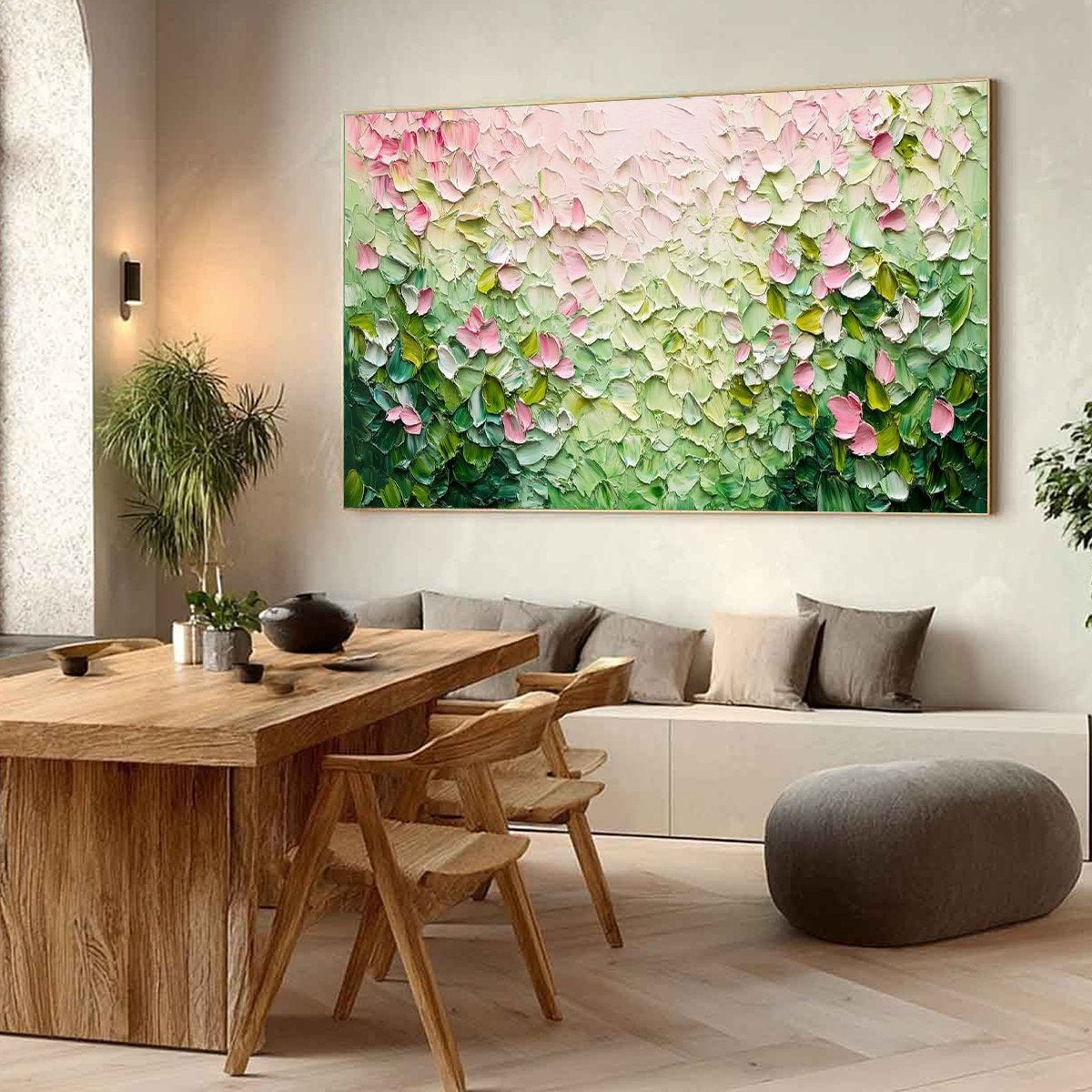BLOSSOM DRIFT: Palette Knife Floral Impasto Painting