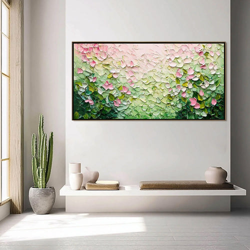 BLOSSOM DRIFT: Palette Knife Floral Impasto Painting