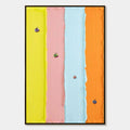CANDY STRIPE SERENADE: Minimalist Pastel Textured Oil Painting