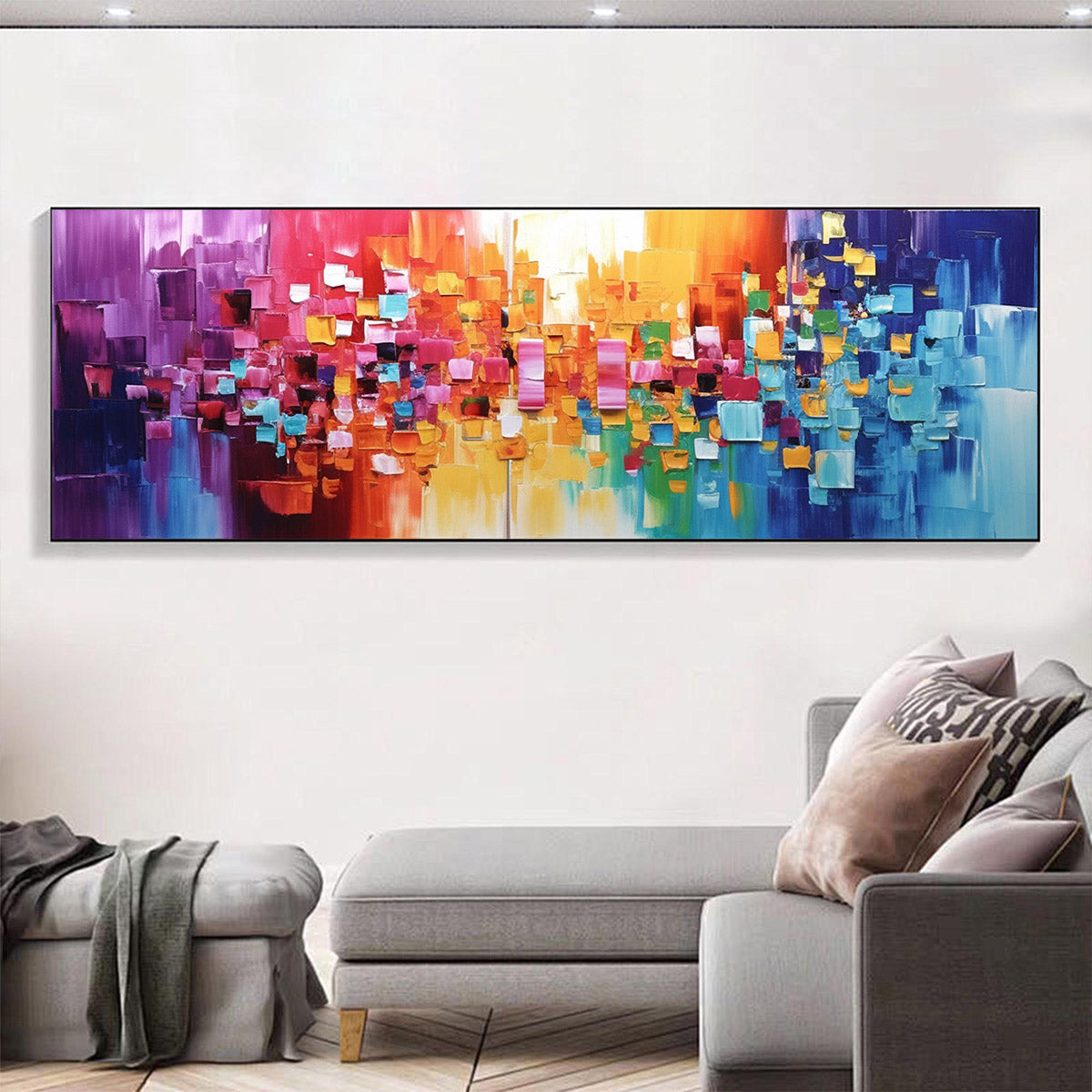 CHROMA DANCE: Colorful Abstract Impasto Oil Painting