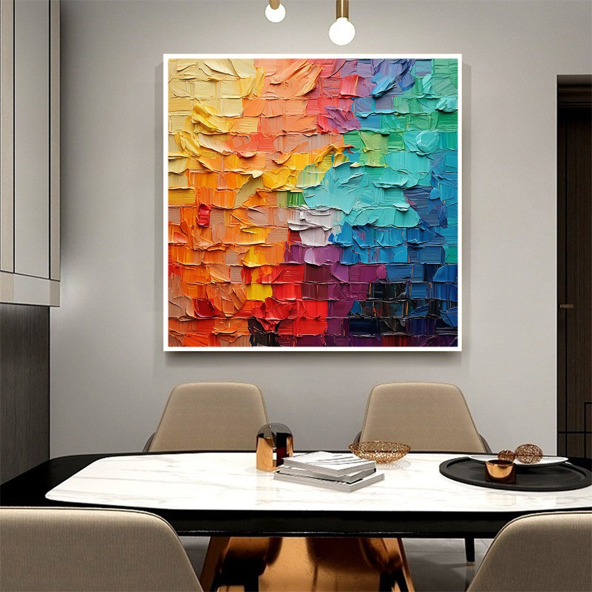 CHROMA FLOW: Textured Abstract Impasto Oil Painting
