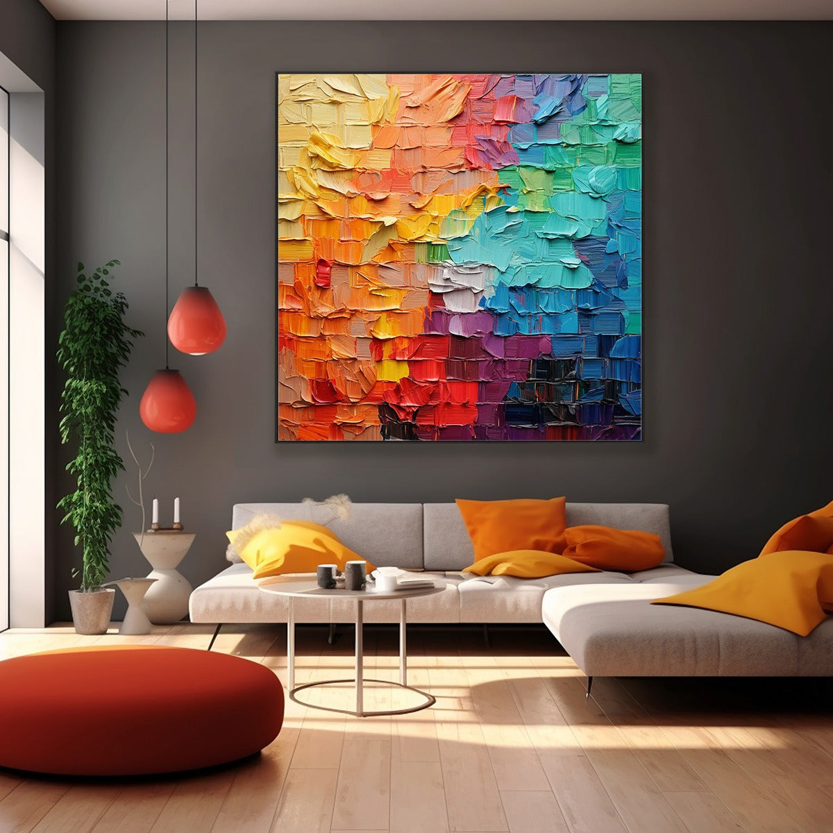 CHROMA FLOW: Textured Abstract Impasto Oil Painting