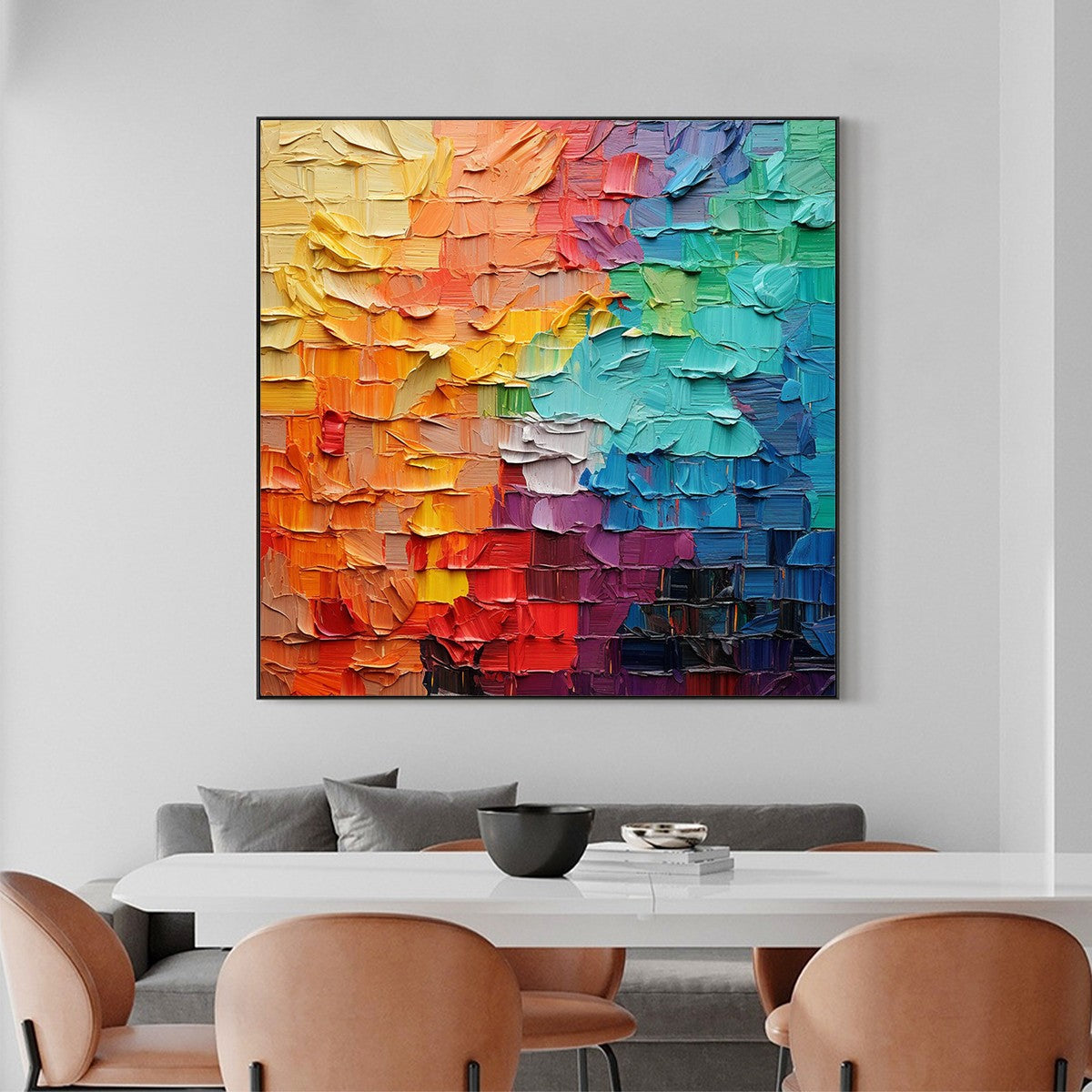 CHROMA FLOW: Textured Abstract Impasto Oil Painting