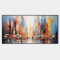 CITY MARKET: Colorful Cityscape Painting
