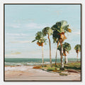 COASTAL TEXTURES: Impasto Palette Knife Palm Tree Painting