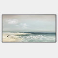 COASTAL WHISPERS: Tranquil Beach Landscape Oil Painting