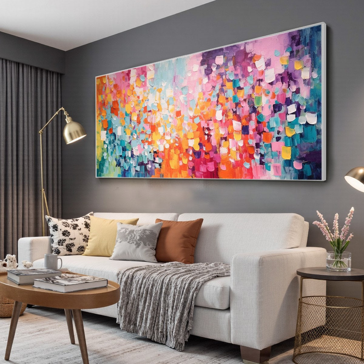 CONFETTI DREAMS: Textured Abstract Oil Painting