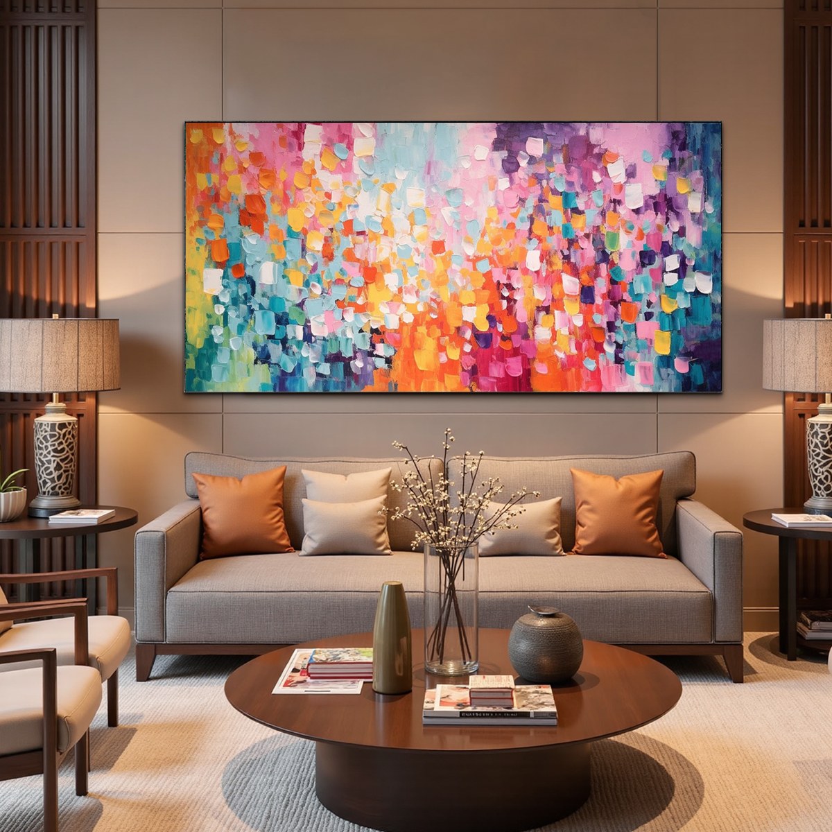 CONFETTI DREAMS: Textured Abstract Oil Painting