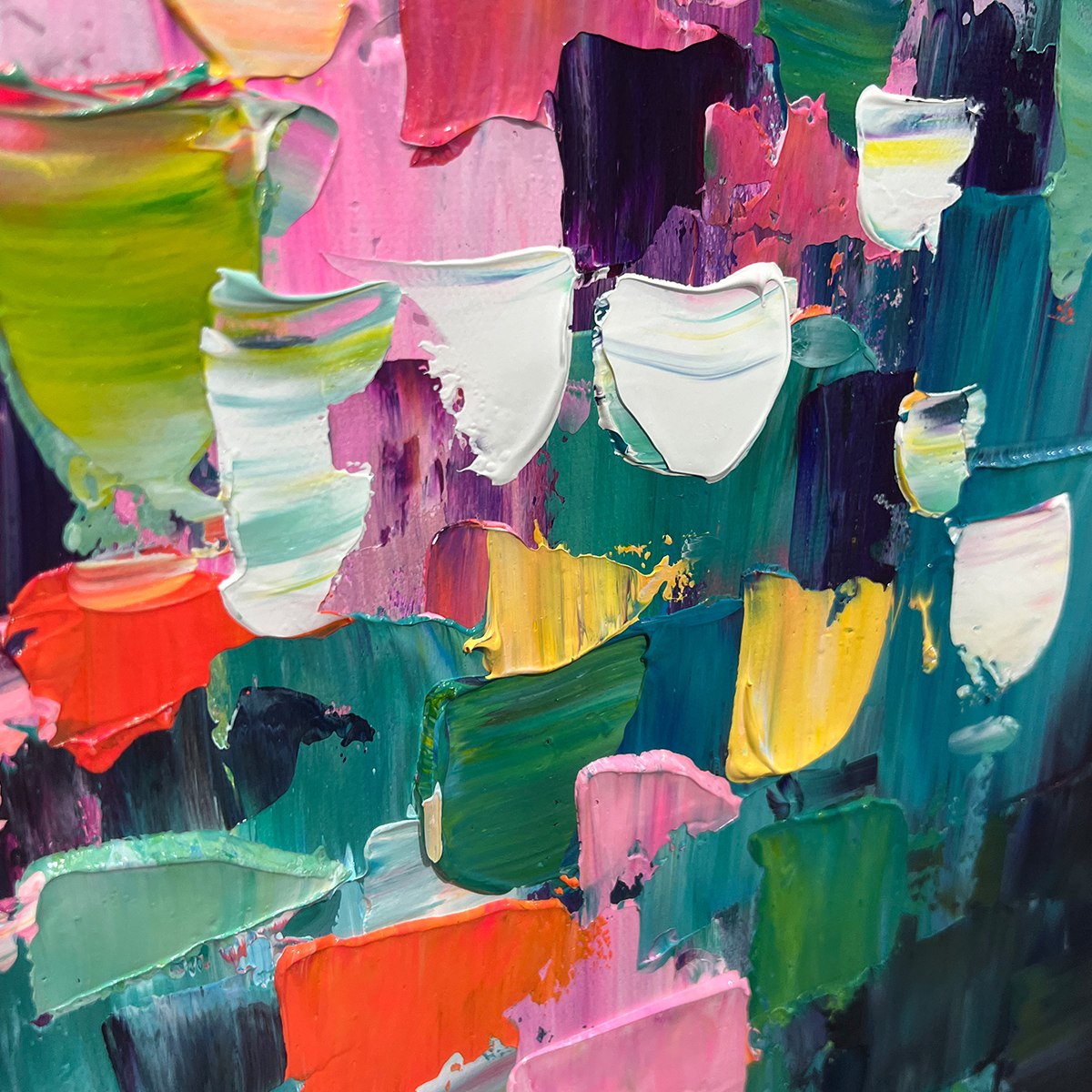 CONFETTI DREAMS: Textured Abstract Oil Painting