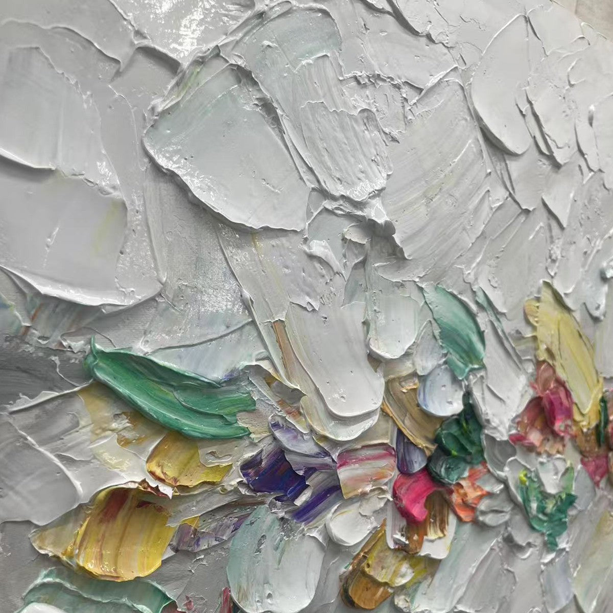 CONFETTI DREAM: Textured Abstract Painting in Pastel Rainbow
