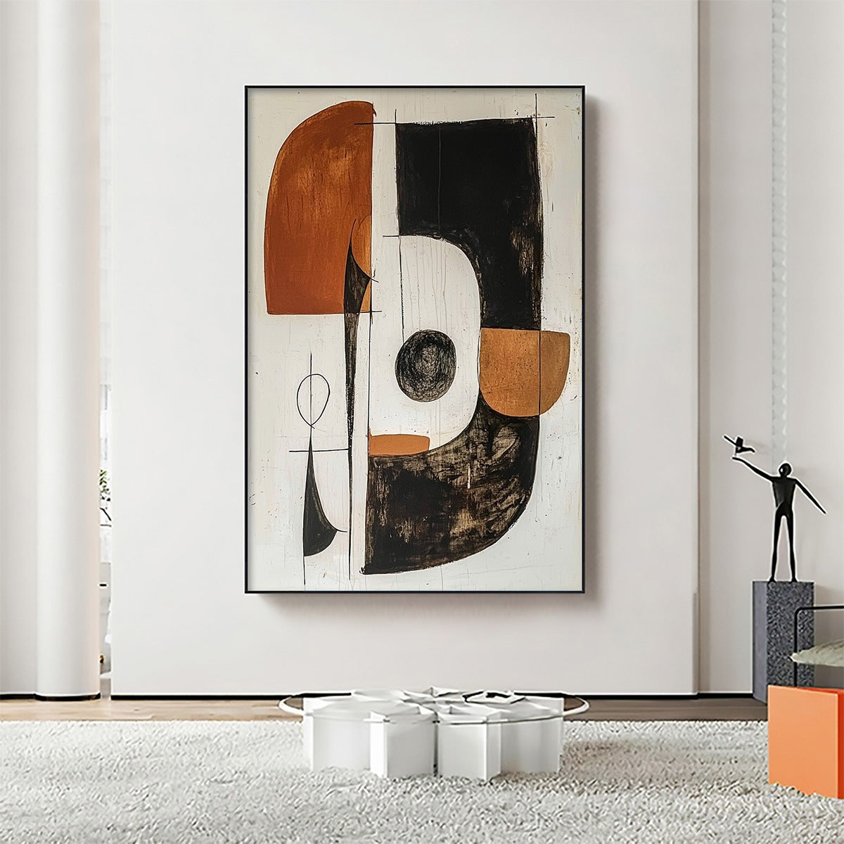 CONSTRUCT: Modern Abstract Geometric Oil Painting
