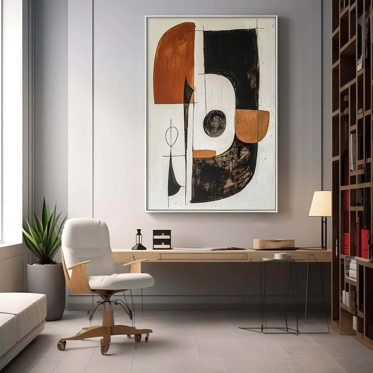 CONSTRUCT: Modern Abstract Geometric Oil Painting