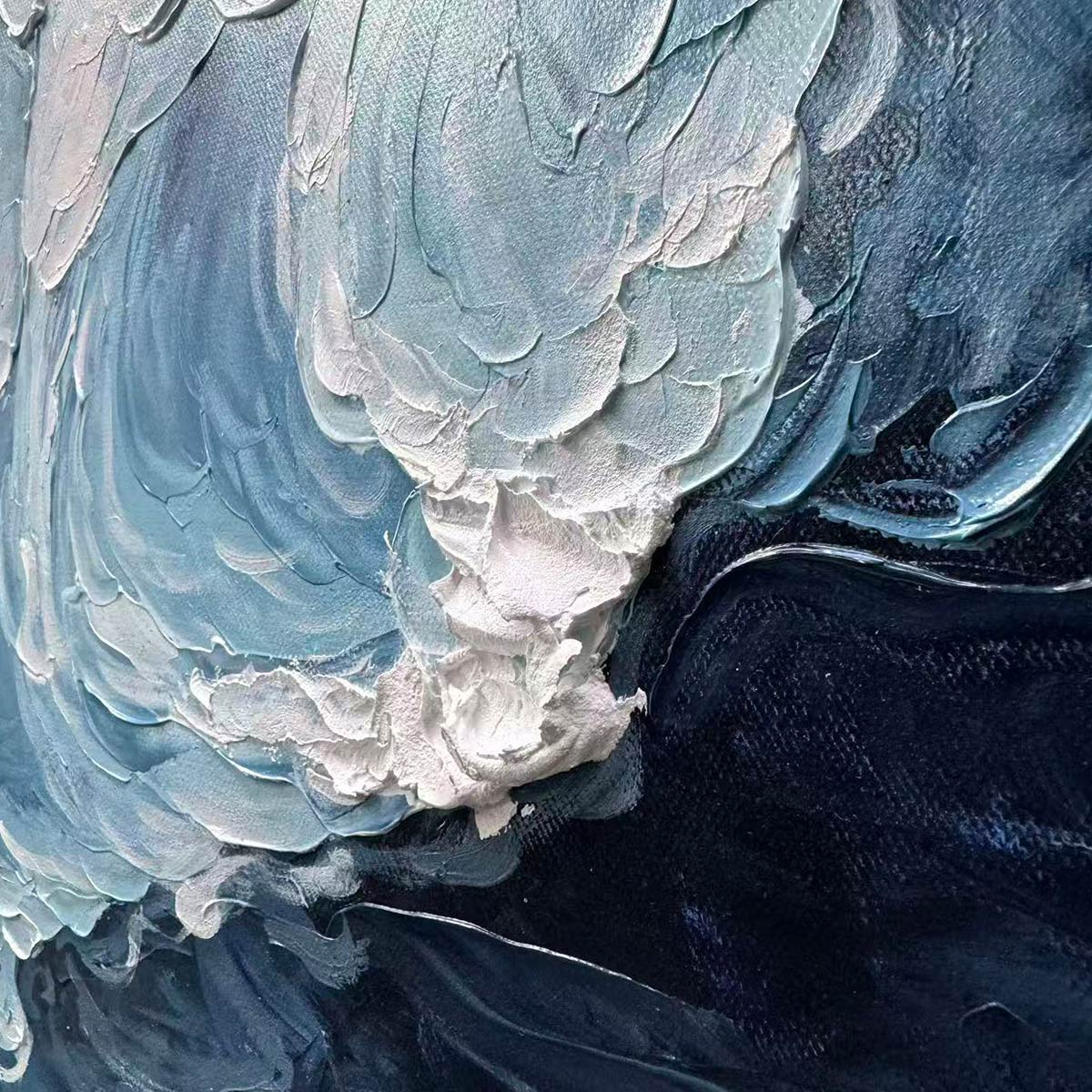 Ready to Ship | CRASHING WAVES: Textured Coastal Seascape Oil Painting
