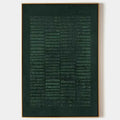 DARK GREEN TEXTURED GRID: Minimalist Textured Painting