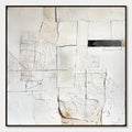 DECONSTRUCTED PLANS: Textured Minimalist Architectural Abstract Painting