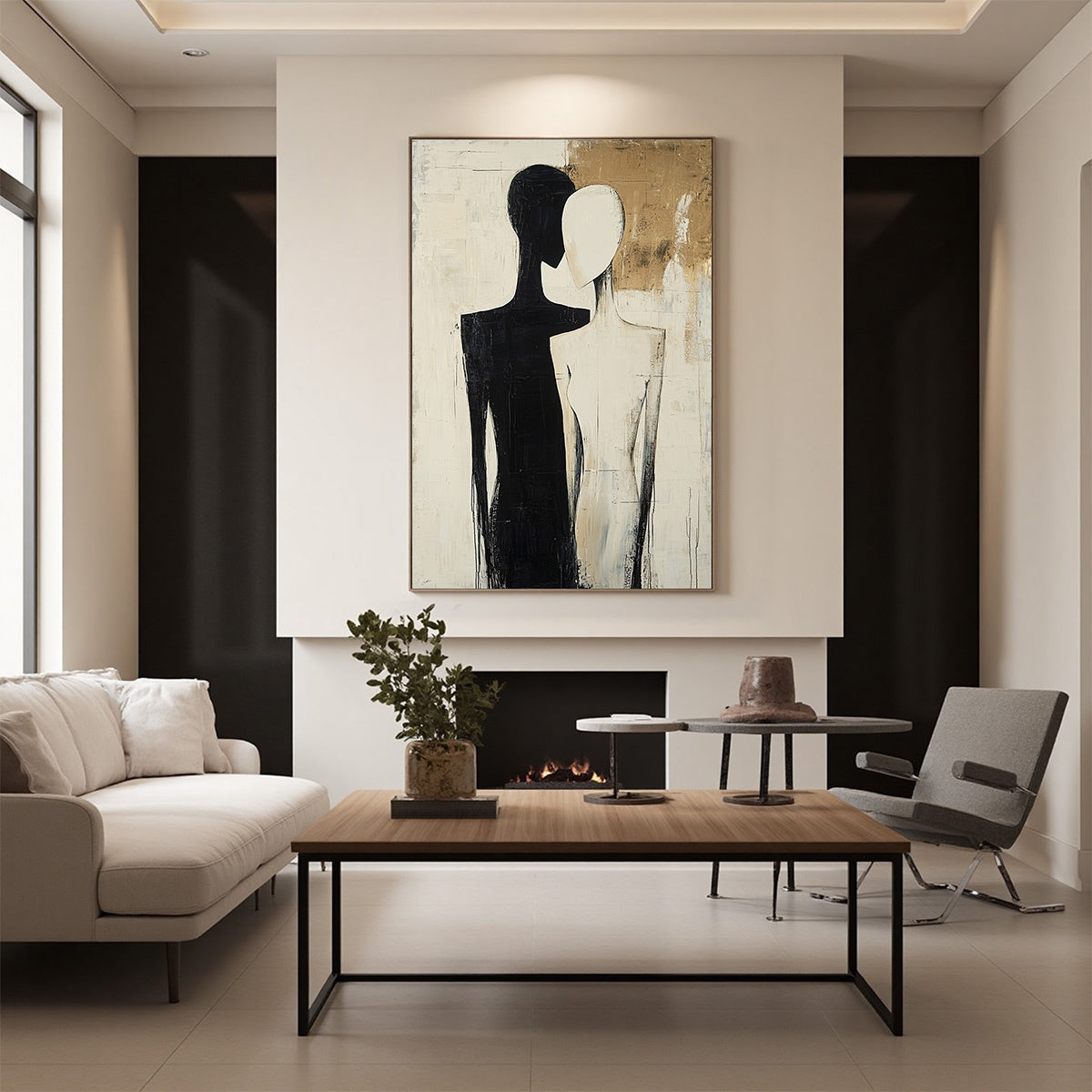 DUALITY: Abstract Figurative Textured Oil Painting