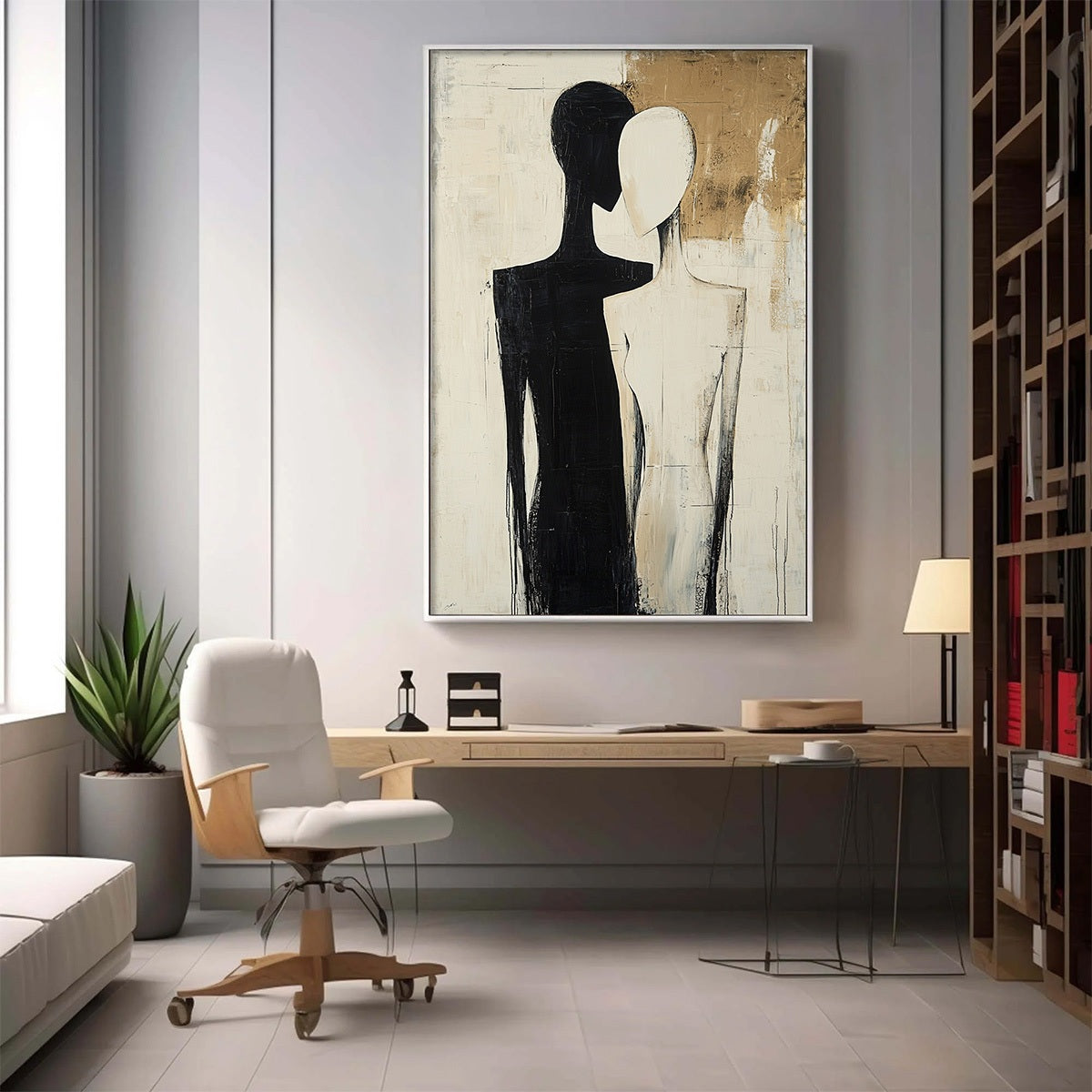 DUALITY: Abstract Figurative Textured Oil Painting