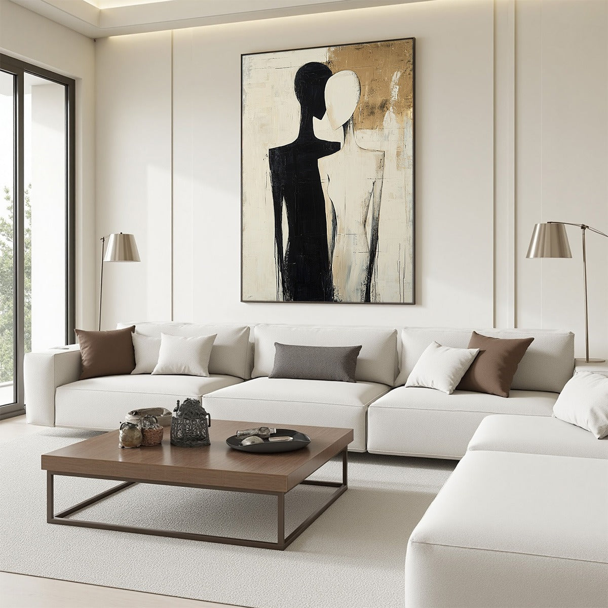 DUALITY: Abstract Figurative Textured Oil Painting